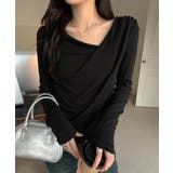 ドレープカットソー イレギュラーネック 長袖カットソー | COCOMOMO | 詳細画像18