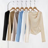 ドレープカットソー イレギュラーネック 長袖カットソー | COCOMOMO | 詳細画像21