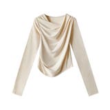 ドレープカットソー イレギュラーネック 長袖カットソー | COCOMOMO | 詳細画像26