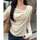 ドレープカットソー イレギュラーネック 長袖カットソー | COCOMOMO | 詳細画像4