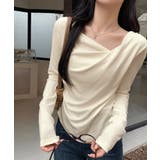 ドレープカットソー イレギュラーネック 長袖カットソー | COCOMOMO | 詳細画像6