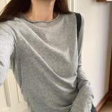 ほんのりシアー感 ロンT 長袖カットソー | COCOMOMO | 詳細画像10