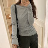 ほんのりシアー感 ロンT 長袖カットソー | COCOMOMO | 詳細画像11