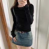 ほんのりシアー感 ロンT 長袖カットソー | COCOMOMO | 詳細画像14