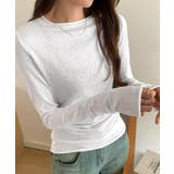 ほんのりシアー感 ロンT 長袖カットソー | COCOMOMO | 詳細画像2