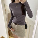 ほんのりシアー感 ロンT 長袖カットソー | COCOMOMO | 詳細画像21