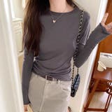 ほんのりシアー感 ロンT 長袖カットソー | COCOMOMO | 詳細画像22