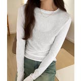 ほんのりシアー感 ロンT 長袖カットソー | COCOMOMO | 詳細画像3