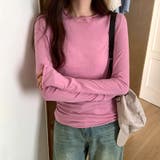 ほんのりシアー感 ロンT 長袖カットソー | COCOMOMO | 詳細画像7