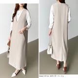 きれいめカジュアルにも使いやすい ジャンパースカート Vネックワンピース | COCOMOMO | 詳細画像14 