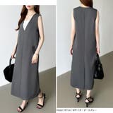 きれいめカジュアルにも使いやすい ジャンパースカート Vネックワンピース | COCOMOMO | 詳細画像22 