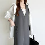 きれいめカジュアルにも使いやすい ジャンパースカート Vネックワンピース | COCOMOMO | 詳細画像23 