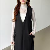 きれいめカジュアルにも使いやすい ジャンパースカート Vネックワンピース | COCOMOMO | 詳細画像29 