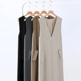 きれいめカジュアルにも使いやすい ジャンパースカート Vネックワンピース | COCOMOMO | 詳細画像34 