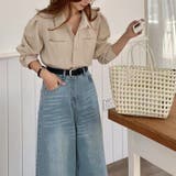 ショートシャツ 長袖シャツ 韓国ファッション | COCOMOMO | 詳細画像3