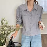 ショートシャツ 長袖シャツ 韓国ファッション | COCOMOMO | 詳細画像4