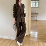 セットアップ パンツスーツ オフィスカジュアル | COCOMOMO | 詳細画像16 