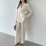 セットアップ パンツスーツ オフィスカジュアル | COCOMOMO | 詳細画像23 