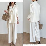 セットアップ パンツスーツ オフィスカジュアル | COCOMOMO | 詳細画像21 