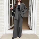 セットアップ パンツスーツ オフィスカジュアル | COCOMOMO | 詳細画像2 