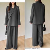 セットアップ パンツスーツ オフィスカジュアル | COCOMOMO | 詳細画像5 