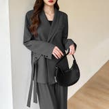 セットアップ パンツスーツ オフィスカジュアル | COCOMOMO | 詳細画像7 