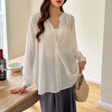 シアーシャツ カラーシャツ シャツブラウス | COCOMOMO | 詳細画像18 