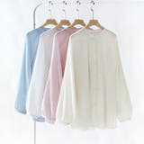 シアーシャツ カラーシャツ シャツブラウス | COCOMOMO | 詳細画像32 