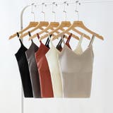 カップ付きキャミソール vネックキャミソール シームレスブラトップ | COCOMOMO | 詳細画像16