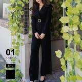 ブラック | パンツスーツ オールインワン パンツドレス | COCOMOMO