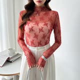 シアートップス 花柄レイヤードトップス シアーインナー | COCOMOMO | 詳細画像9
