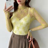 シアートップス 花柄レイヤードトップス シアーインナー | COCOMOMO | 詳細画像15
