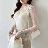 シアートップス 花柄レイヤードトップス シアーインナー | COCOMOMO | 詳細画像23