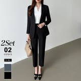 ブラック | パンツスーツ セットアップ セレモニースーツ | COCOMOMO