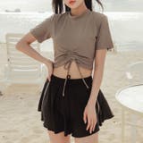 水着3点セット ラッシュガード カップ付き半袖Tシャツ | COCOMOMO | 詳細画像8