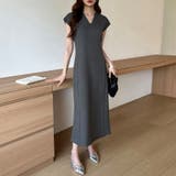 フレンチスリーブワンピース オフィスカジュアル vネックワンピース | COCOMOMO | 詳細画像14