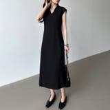 フレンチスリーブワンピース オフィスカジュアル vネックワンピース | COCOMOMO | 詳細画像16