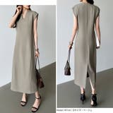 フレンチスリーブワンピース オフィスカジュアル vネックワンピース | COCOMOMO | 詳細画像6