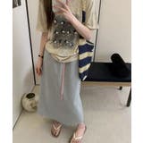 カラードロストストレッチスカート タイトスカート ロングスカート | COCOMOMO | 詳細画像9 