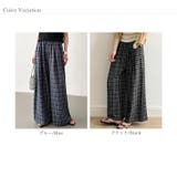 チェックワイドパンツ ガウチョパンツ イージーパンツ | COCOMOMO | 詳細画像18 