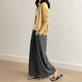 チェックワイドパンツ ガウチョパンツ イージーパンツ | COCOMOMO | 詳細画像2 