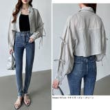 袖リボン×ショート丈 シアーシャツ ショートトップス | COCOMOMO | 詳細画像13