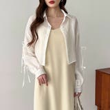 袖リボン×ショート丈 シアーシャツ ショートトップス | COCOMOMO | 詳細画像19