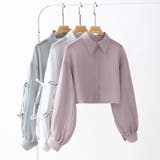 袖リボン×ショート丈 シアーシャツ ショートトップス | COCOMOMO | 詳細画像23