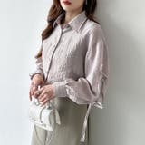 袖リボン×ショート丈 シアーシャツ ショートトップス | COCOMOMO | 詳細画像6