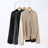 シアーシャツ バックスリット シアーカーディガン | COCOMOMO | 詳細画像23 