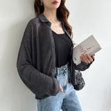 シアーシャツ バックスリット シアーカーディガン | COCOMOMO | 詳細画像4 