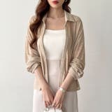 シアーシャツ バックスリット シアーカーディガン | COCOMOMO | 詳細画像9 