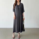 ジップアップワンピース シャツワンピース vネックワンピース | COCOMOMO | 詳細画像21 