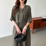 ジップアップワンピース シャツワンピース vネックワンピース | COCOMOMO | 詳細画像5 